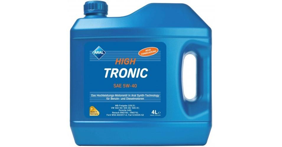 Aral High Tronic 5w40 4l Motorolaj Szemelygepjarmu Motorolaj Olajvilag