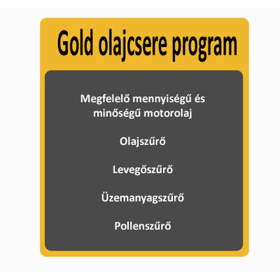 Gold olajcsere program